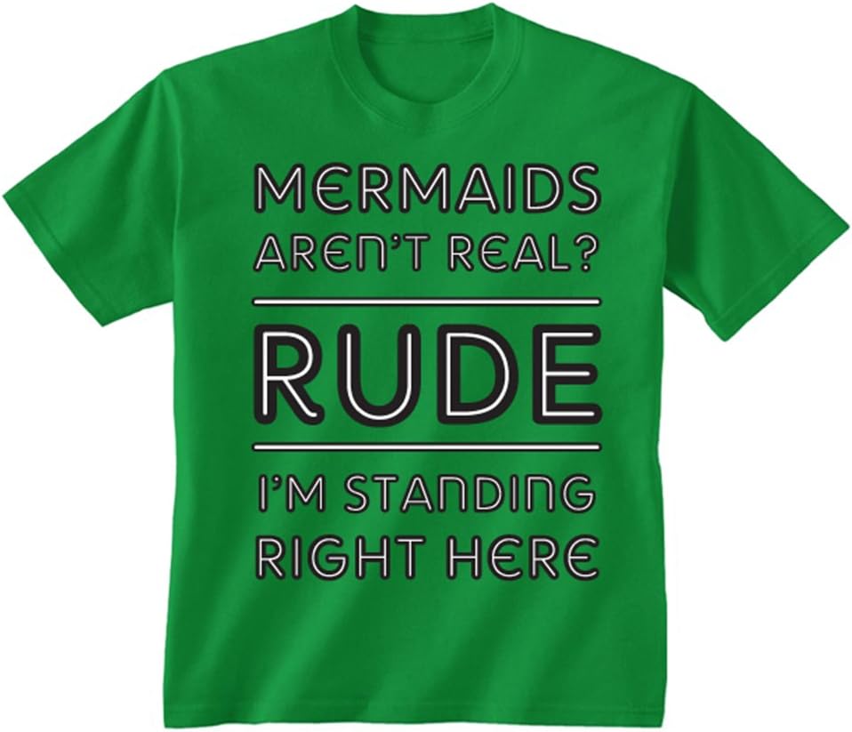 Youth Kids Childrens Mermaids aren't Real? Funny Slogan T-Shirt
