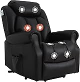Elite Care Hainworth Leather Dual Motor Recliner Chair with Heat & Massage view 1