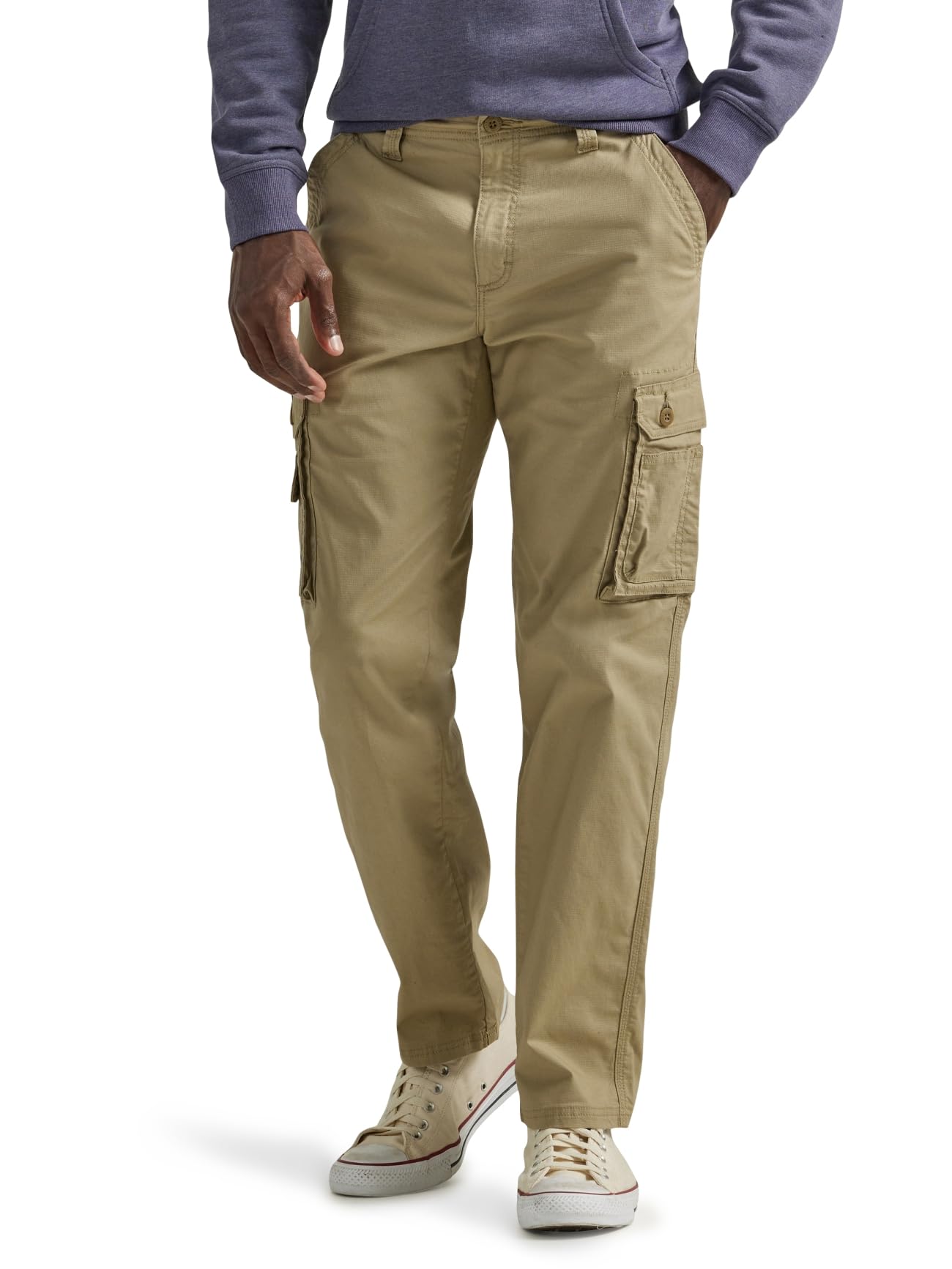 Lee Men's Wyoming Relaxed Fit Cargo Pant, KC Khaki Ripstop, 34W x 32L Image Lee Men's Wyoming Relaxed Fit Cargo Pant, KC Khaki Ripstop, 34W x 32L Image