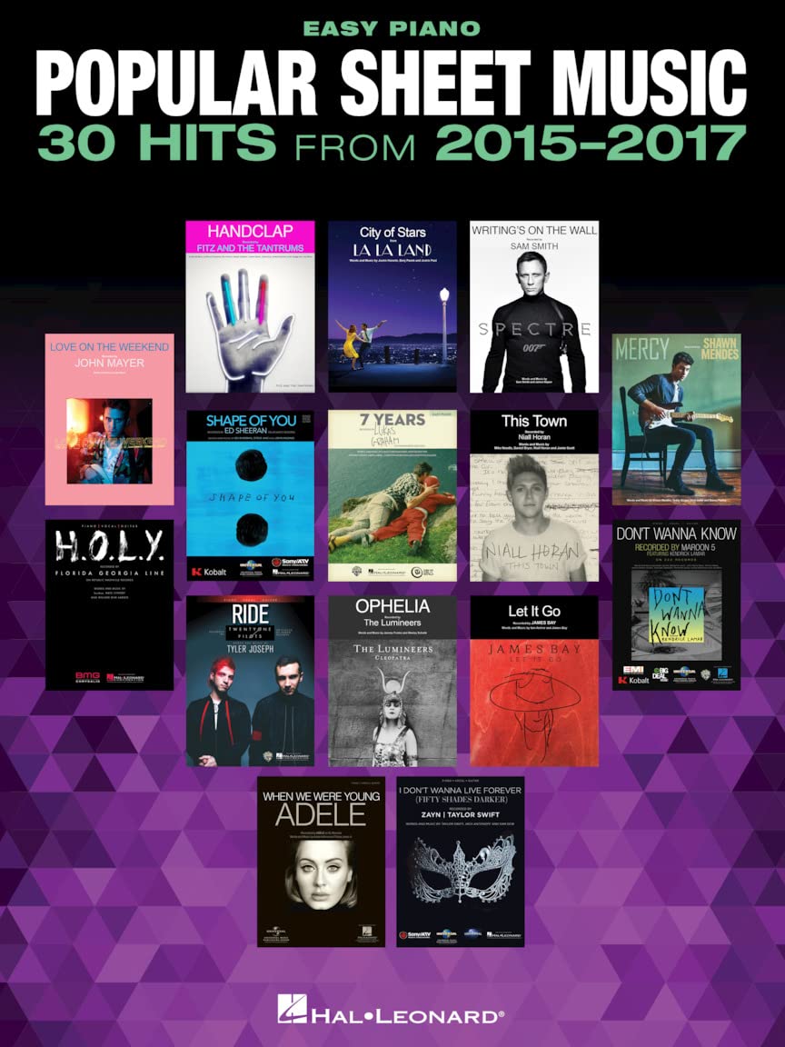 Popular Sheet Music: 30 Hits From 2015-2017 (Easy Piano)