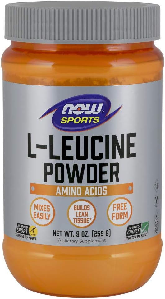 NOW Sports Nutrition, L-Leucine Powder, Builds Lean Tissue*, Amino Acids, 9-Ounce