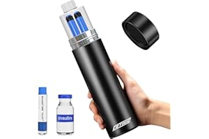 CETIHIO 48H Insulin Pens Cooler Travel Case TSA Approved Diabetic Medicine Travel Cooler, Portable Insulin Medical Cooler - Black