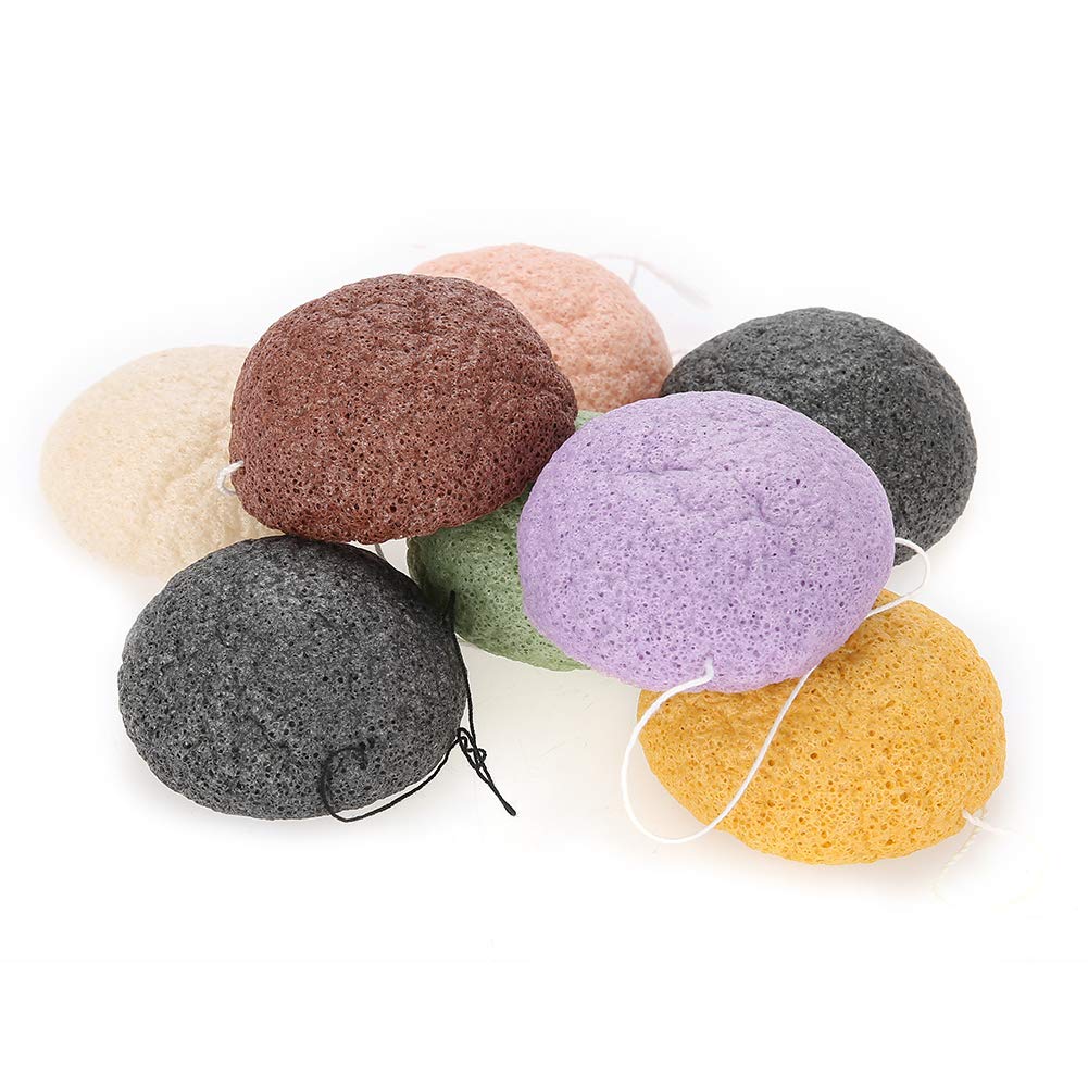 Konjac Facial Sponge Organic Skincare for Hypoallergenic Exfoliating Deep Pore Cleansing 8 Pcs