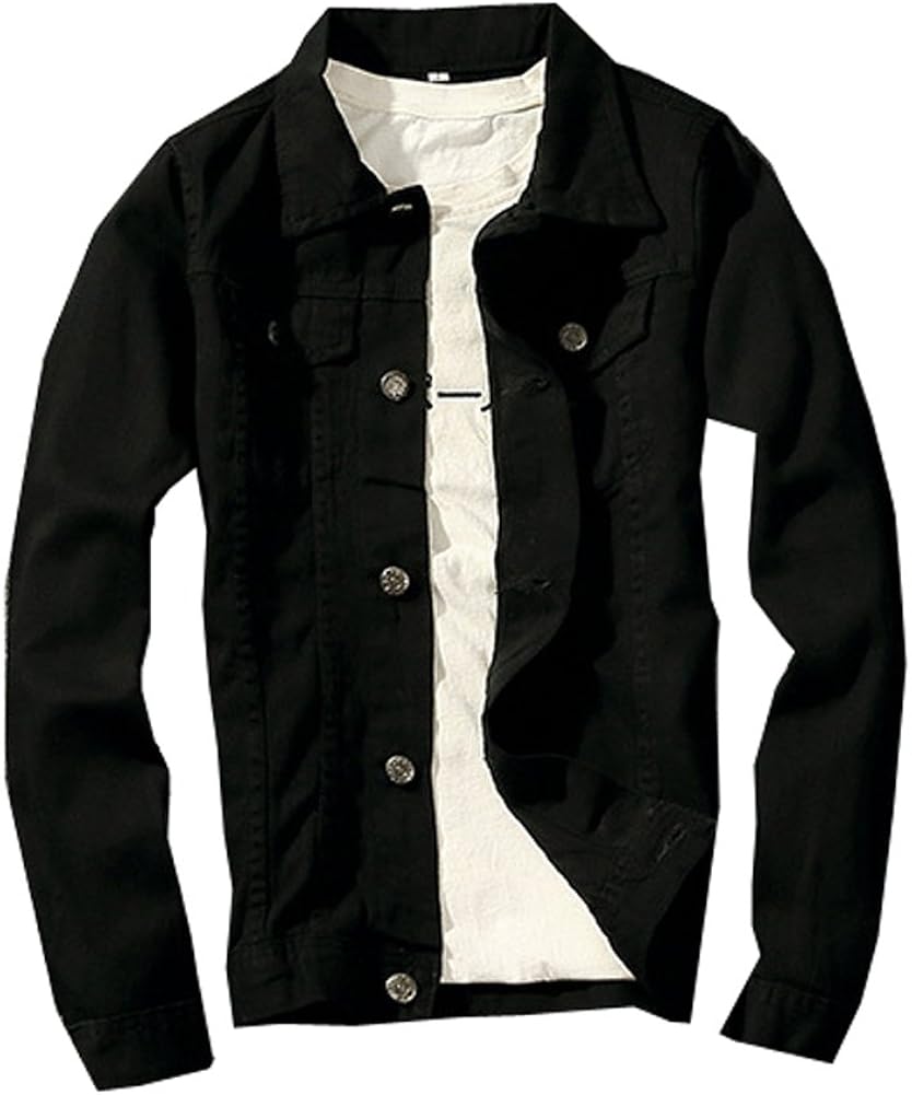 black denim jacket mens amazon