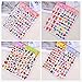 Nakimo 4 Sheets Cute Lovely Cartoon 3D DIY Decorative Puffy Adhesive Sticker Tape / Kids Craft Scrapbooking Sticker Set for Diary, Album