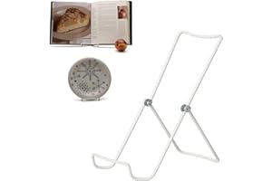 KINGDOM SOLUTIONS MADE IN USA 6-Pack Adjustable White Metal Easels - Book Stand - Sturdy Plate Stand for Art, Pictures, Books, Frames - Unique on the Market