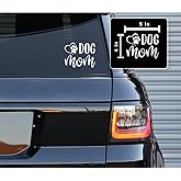 Printbeat Dog Mom Paw Footprint Heart Vinyl Decals Stickers for Cars, Van, Trucks, Laptop (White, 5 x 4)