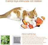 Nepfaivy Floppy Fish Cat Toy 11 inch Interactive Catnip Plush Realistic Moving view 2