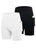 DEVOROPA Girls 5" Spandex Volleyball Shorts 2-Pack