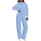 PRETTYGARDEN Women's 2 Piece Outfits Spring Sweatsuits Oversized Hoodies Wide Leg Sweatpants Tracksuits Lounge Matching Sets