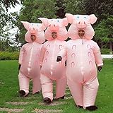 Inflatable Pig Costume Adult Cosplay Clothes Valentine's Day Funny Party Parade 1PC (Pink Pig)