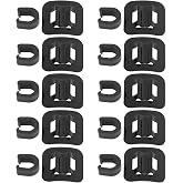 VGEBY Cable Base, 10Set Portable Brake Cable Line Fixed Base Stick-On Guides with C‑Clips Buckle Other Cycling Supplies Cable C Clips