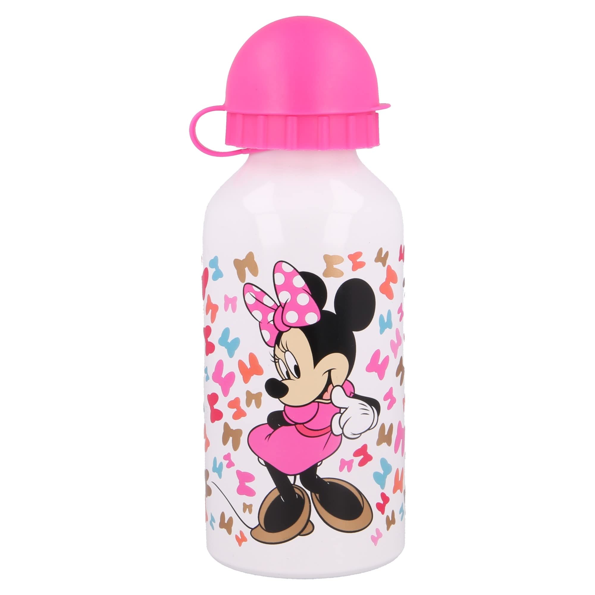 STOR |Aluminium Bottle 400 Ml Minnie So Edgy Bows