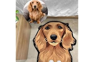 YOSADEES Personalized Pet Rug Custom Dog Cat Portrait Carpet Handmade Soft Durable Rug Unique Home Decoration Gift for Pet Lo