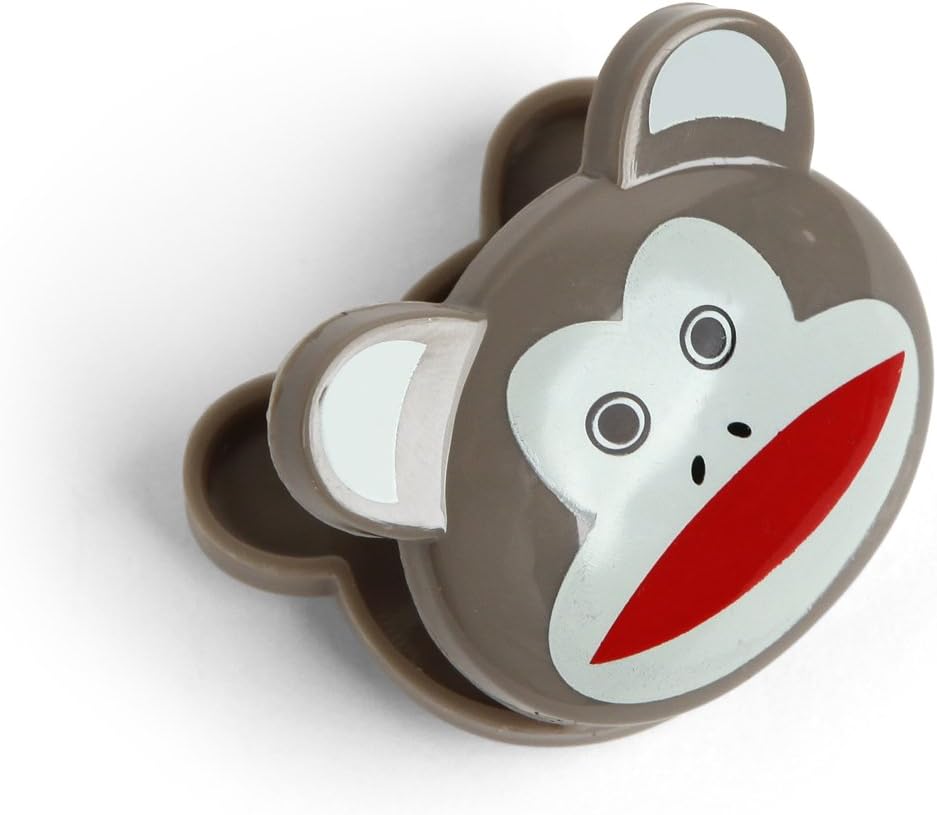 Kikkerland BC05MO Monkey Bag Clip, Plastic, Brown