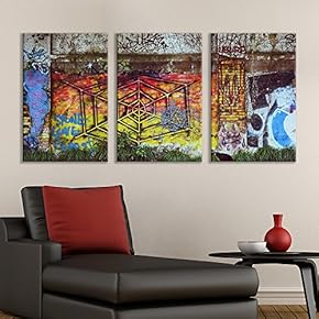 3 Panel Triptych Street Graffiti Series Web x 3 Panels