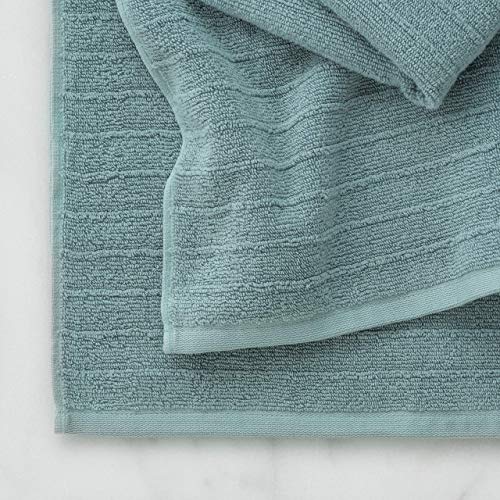 Welhome James 100 Cotton Textured Bath Towel Set (6 Piece Towel Set