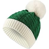LKQBBSZ Christmas Hat for Toddler,Santa Hat for Kid Toddler Baby,Soft Warm Baby Beanie Knit Hat Green