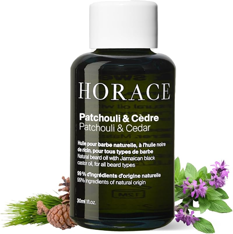 HORACE Patchouli Cedar Beard Oil for Men 30 ml Argan Oil Formula