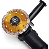 Solidure 4.5" Super Thin Porcelain Diamond Cutting Blade for Angle Grinder | Mesh Thin Tile Blade,Smooth Clean Finish, Dry/Wet Cuts for Porcelain Ceramic Granite Marbles,7/8&ldquo;-5/8&rdquo; Arbor