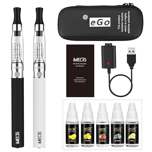 IMECIG® 2 Pack Ego CE4 E Cigarette Starter Kit 1100mAh Rechargeable