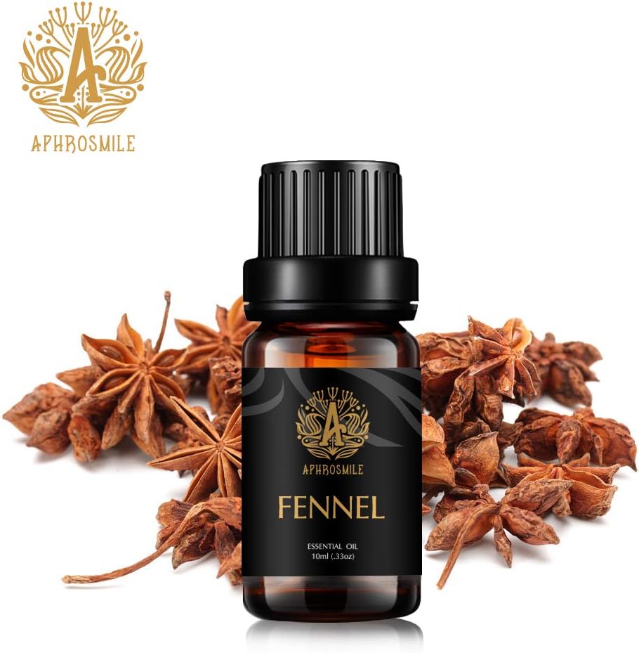 Aphrosmile Fennel Essential Oil - 100% Pure Fennel Oil, Organic Therapeutic-Grade Aromatherapy Essential Oil 10mL/0.33oz
