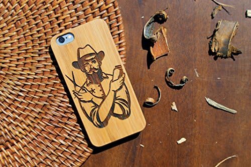 Barber Supplies HANDMADE Iphone 6/ 6s wooden case – Made from eco-friendly wood – Modern Barber Shop art design – Original gift for boys and men