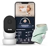 Owlet Dream Duo 2 Smart Baby Monitor - 1080p HD Video Baby Monitor with Dream Sock - Baby Foot Monitor and Sensor Tracks Hear