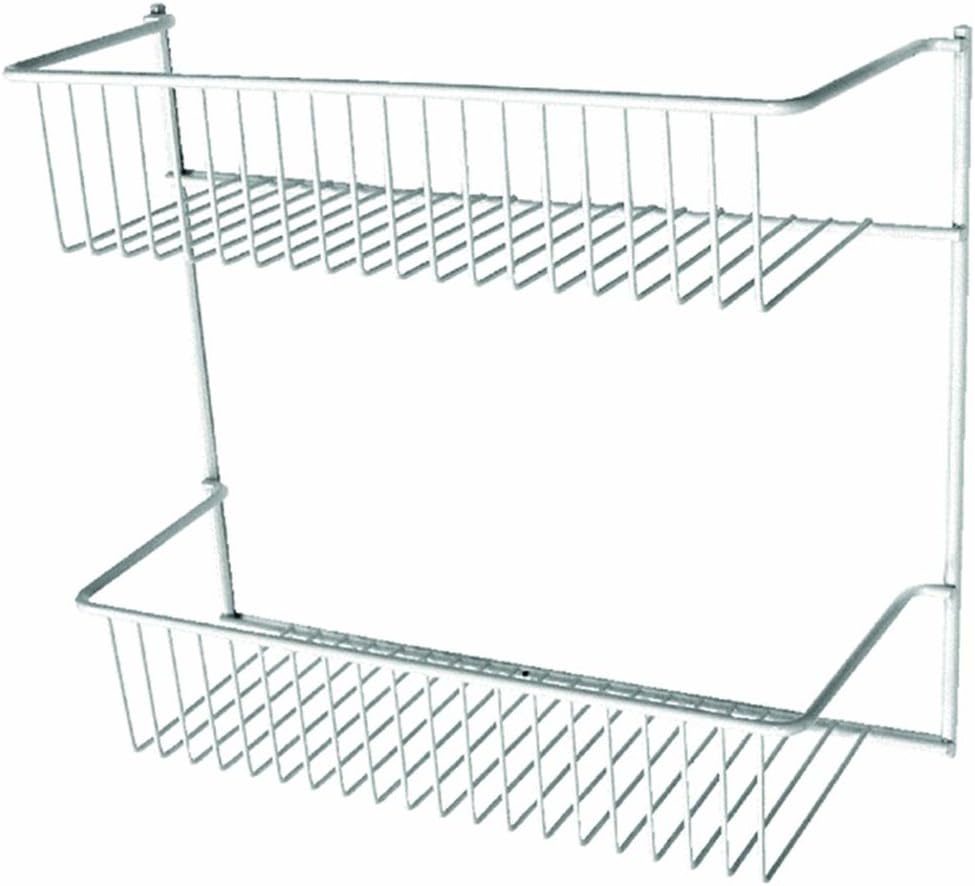 Wire Wall Rack2Tier Wht Home & Kitchen