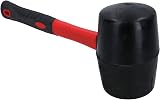 Toolzone 32oz Rubber Mallet Fibre Handle Red Black view 3