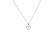 Dicksons The Mustard Seed Heart Silver Plated Pendant Necklace - 18 inch Chain