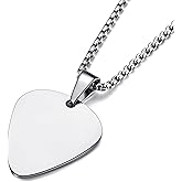 MOO&LEE Guitar Pick Necklace for Men Women Guitar Pendant Music Jewelry