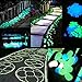 chic style 300pcs Glow in the Dark Pebbles Stone Garden Walkway Decor Outdoor Bulk Fish Tank Aquarium Glow Decorations Gravel Rocks (Blue Green Orange)