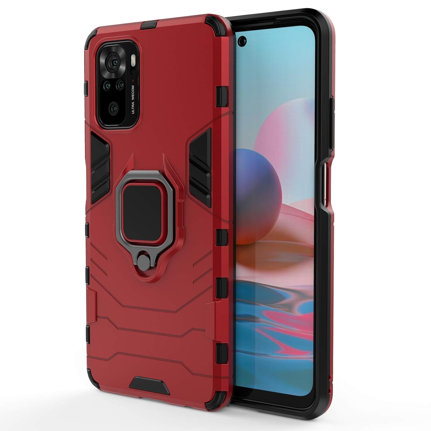 CEDO Redmi Note 10 / Note 10S Defender Case Rotating Ring & Kickstand