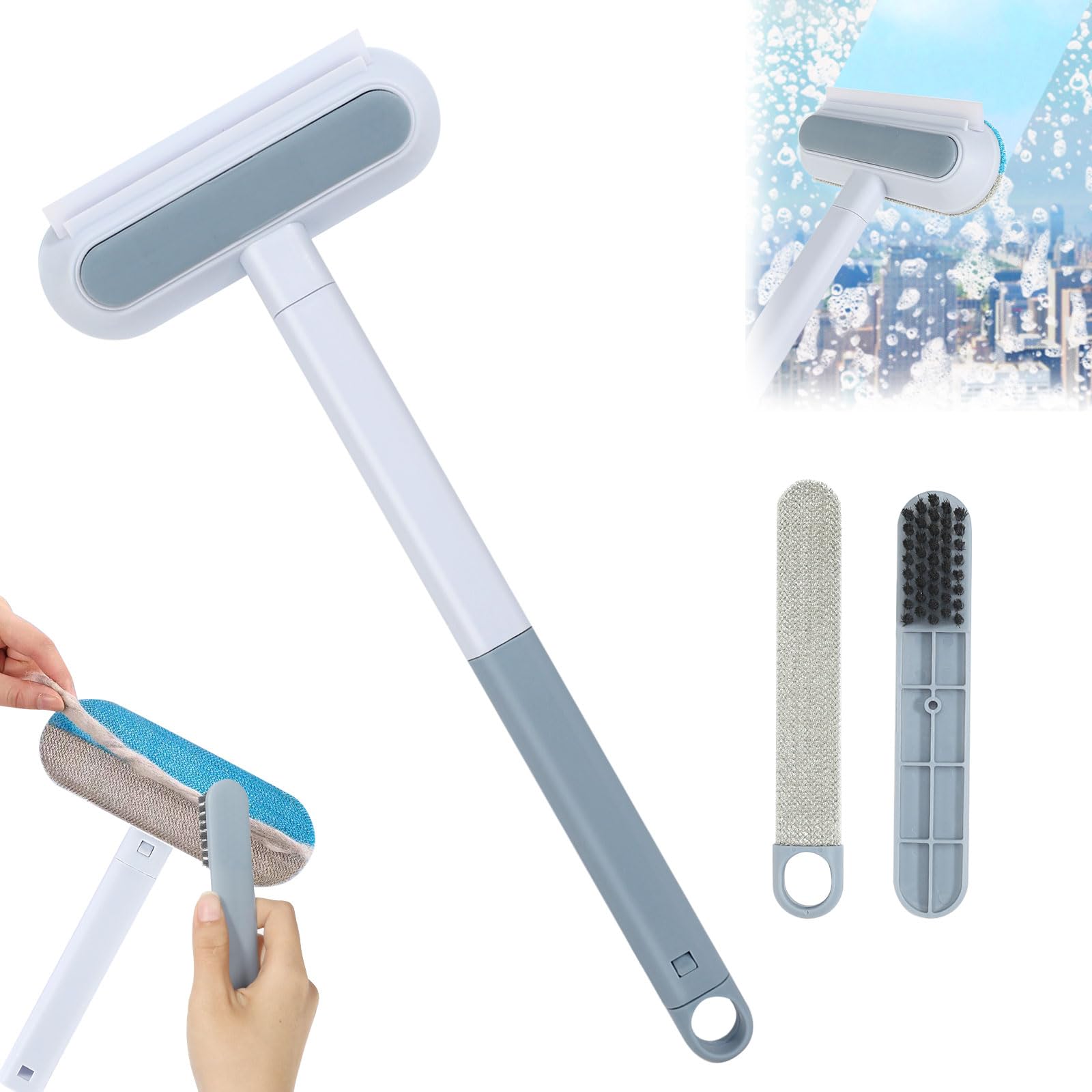 Pet Hair Remover Multifunctional Carpet Pet Hair Remover 4 in 1 Dog Hair Remover Cleaning Brush Multipurpose Clothes Brush for Carpet Clothes Couch Glass Cars