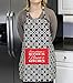 ThisWear for Nana Everything is Better in Nana's Kitchen Funny Aprons 3-Piece Cooking Apron Set with Oven Mitt and Pot Holder Funny Apron Black Greek Square