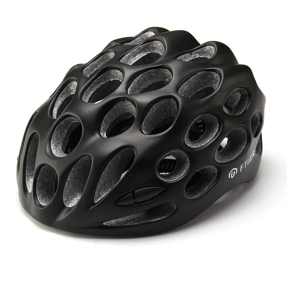 Ftiier Cycling Bike Helmet for Adult Men Women Youth, Adjustable Road Cycling Helmet MTB(Black)