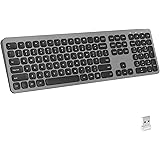 cimetech Wireless Keyboard, 2.4G Advanced Full Size Keyboard with Number Pad, Silent Ergonomic Keyboard and 110 Keys, for Lap