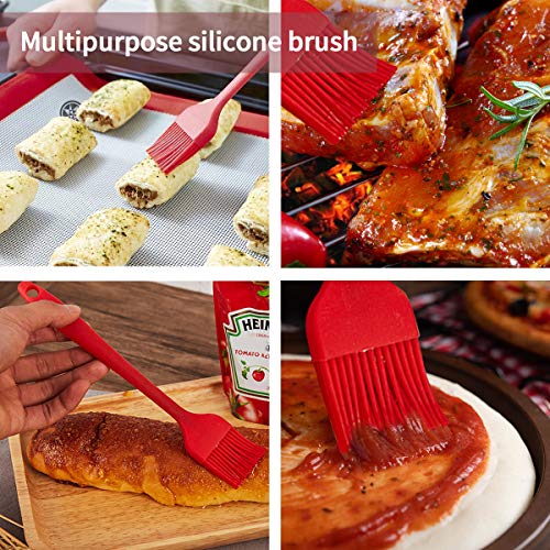 Silicone Muffin Pan and Cupcake Pans & Flower Chocolate Mold - Jeteven Large 12 Cup Muffins Tray,Fat Bombs Ice Cube,Jelly,Cupcake Baking Mold with 1x Spatula,1x Brush,20x Cupcake Pipettes - Thumbnail 7
