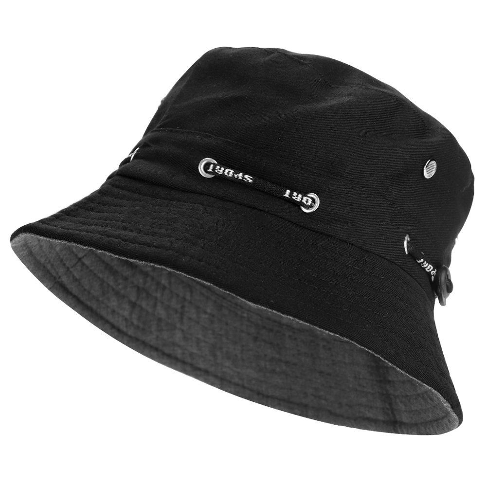 ITODA Bucket Cap Wide Brim Sun Hat UPF50+ Summer Beach Hat Women Men Fishing Hats Sunbonnet Foldable Glacier Cap Lightweight Outdoor Sun Protection Hats for Fishing Hiking Traveling Vocation Black