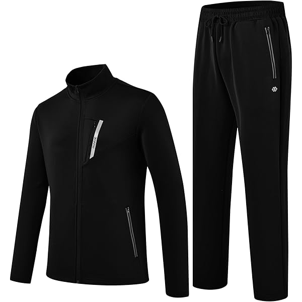 MoFiz Men's Tracksuits Set Long Sleeve Causal Full Zip Running
