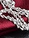 Silver chain 2MM double wave European style pendant with chain necklace clavicle short paragraph (18inches)