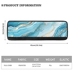 ASQVTIFE 2 Pieces Blue Marble Refrigerator Door