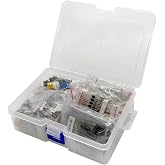 Electronic Component Assortment Kit, Total 1410Pcs | Metal Film Resistors, LED Diodes, Common Diodes, Electrolytic Capacitor, Ceramic Capacitors, Transistors