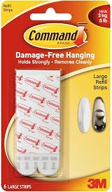 Command Large Adhesive Refill Strips 8 Pack - Damage Free Hanging, Holds 4.4kg view 4