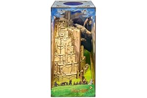 Revell Book Nook Kit The Lord of the Rings - Minas Tirith DIY Miniature Kit 9" Booknook 3D Wooden Puzzle with LED Light Books