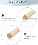 VABNEER 8-Pack PTFE Furniture Sliders 50mm Round Self-Adhesive Gliders view 2