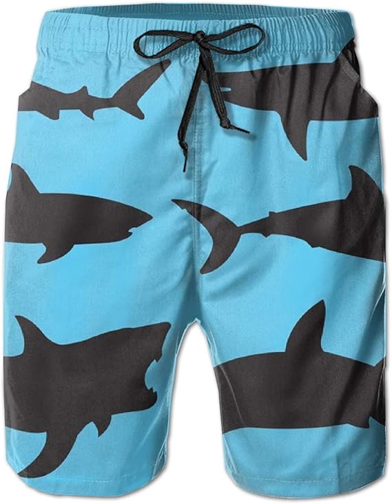 Amazon Co Jp Bydeclan 水着 メンズ サーフパンツ 海水パンツ ボードショーツ 海パン 海 サメ 模様 ビーチパンツ スイムショーツ メッシュインナー 通気 速乾 おしゃれ人気 ボーダー 短パン 水陸両用 旅行 ビーチ 普段着スイムウェア 服 ファッション小物