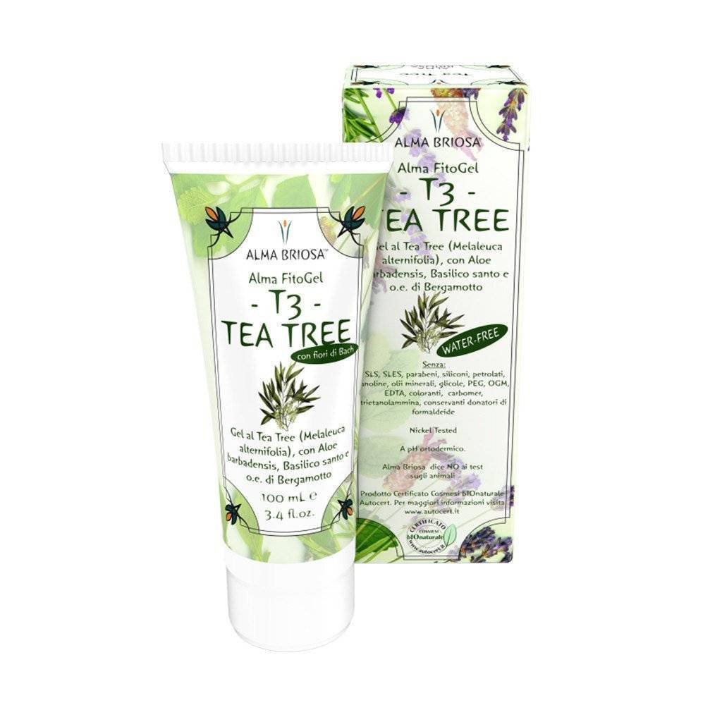 ALMA BRIOSA - Shampoo T3 Tea Tree - Anti Dandruff for Oily Hair and Scalp - Adjust Sebum Production - Without SLS, SLES, Parabens, Silicones, Petroleum - 200ml