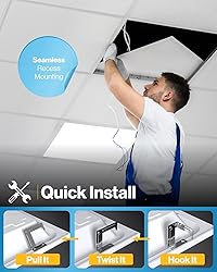 Sunco 2 Pack 2x2 LED Flat Panel Light, Selectable